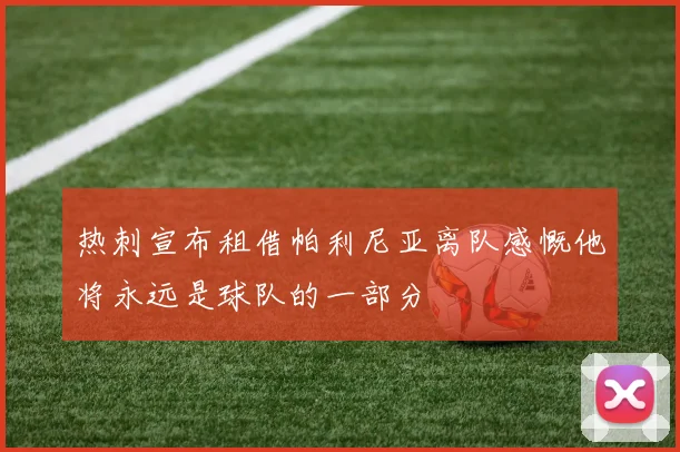 热刺宣布租借帕利尼亚离队感慨他将永远是球队的一部分